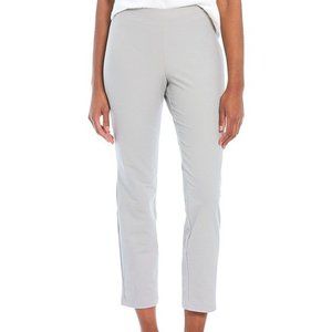 Eileen Fisher Crepe Slim Ankle Pants in Silver